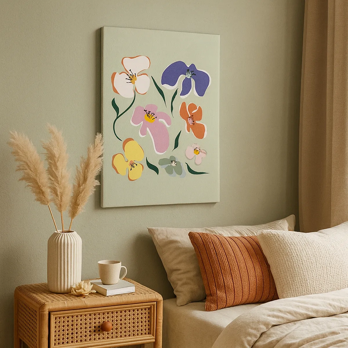 Schilderen op canvas - Viooltjes welkom - 50x70 cm