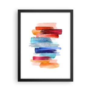 Poster in een zwarte lijst - Omhoog en omlaag - 30x40 cm