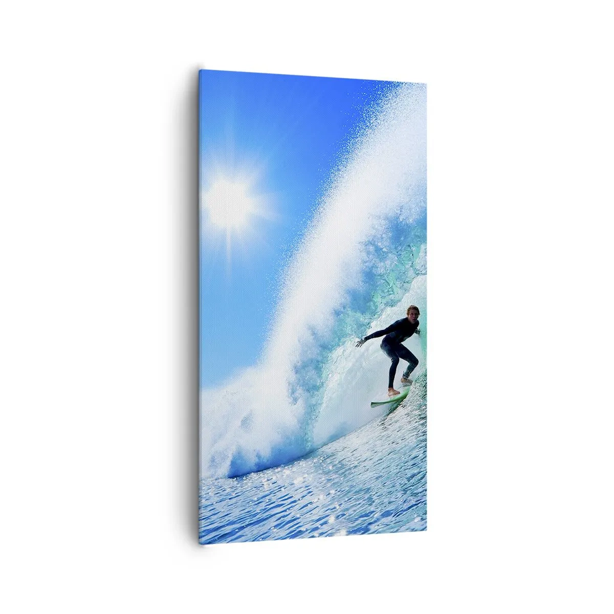 Schilderen op canvas - Door het grote blauw - 65x120 cm