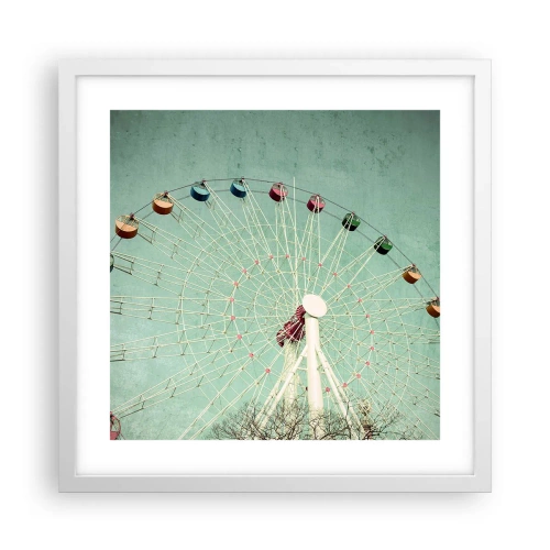 Poster in een witte lijst - Wij nodigen u uit om plezier te hebben - 40x40 cm