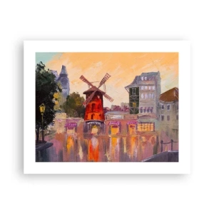 Poster - Parijse iconen – Moulin Rouge - 50x40 cm