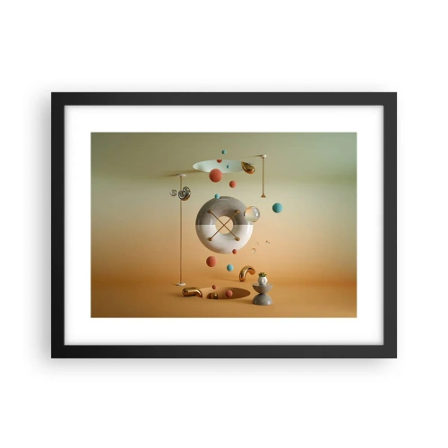 Poster in een zwarte lijst - Er kan van alles gebeuren - 40x30 cm