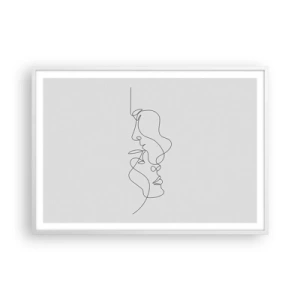 Poster in een witte lijst - De hitte van bittere verlangens - 100x70 cm