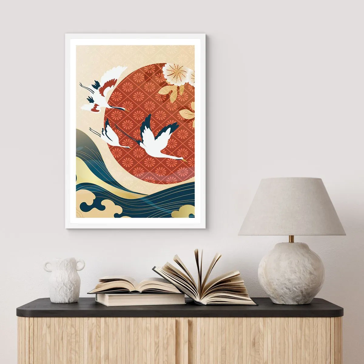 Poster in een witte lijst - Japans sprookje - 61x91 cm