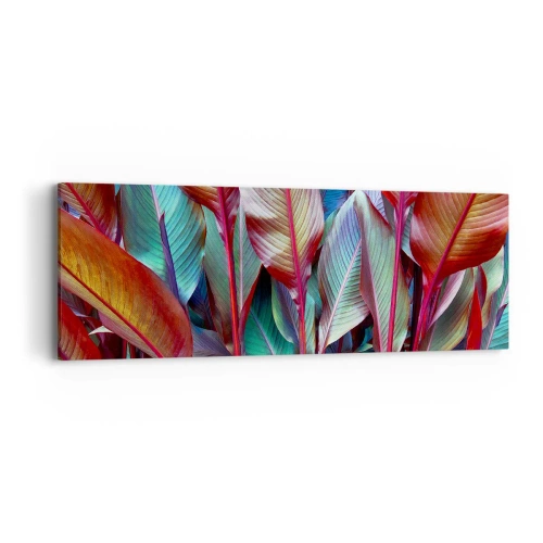 Schilderen op canvas - Een kleurrijk struikgewas - 90x30 cm