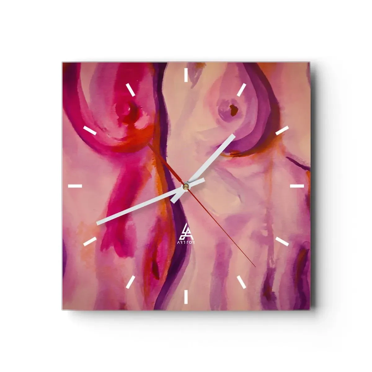 Wandklok - Klok - Ode aan vrouwelijkheid - 30x30 cm
