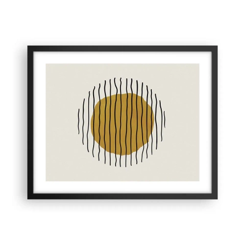 Poster in een zwarte lijst - Abstractie trillend van warmte - 50x40 cm