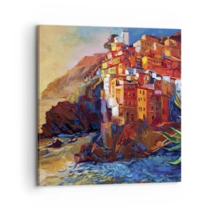 Schilderen op canvas - Italiaanse sfeer - 70x70 cm