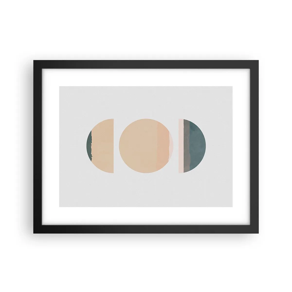 Poster in een zwarte lijst - Een Wiel achter een andere - 40x30 cm