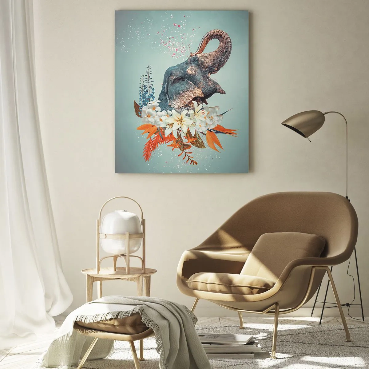 Schilderen op glas - Een gebrul van vreugde - 80x120 cm