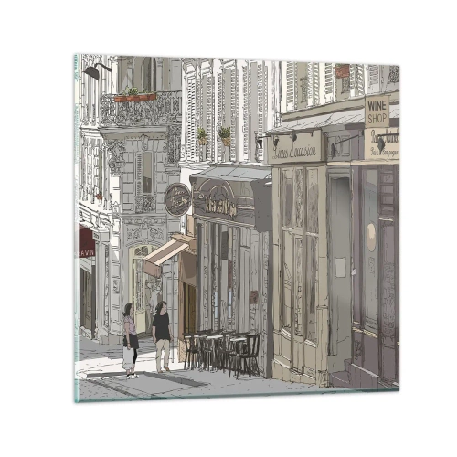 Schilderen op glas - Stadsvreugde - 50x50 cm