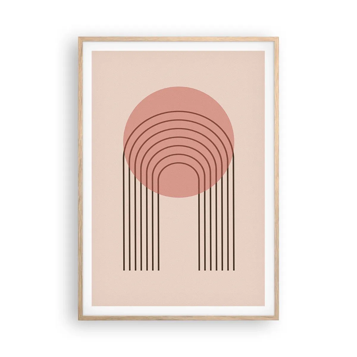 Een poster in een licht eiken lijst - Onweerstaanbare aantrekkingskracht - 70x100 cm