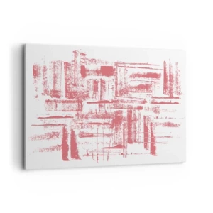 Schilderen op canvas - De rode stad - 100x70 cm