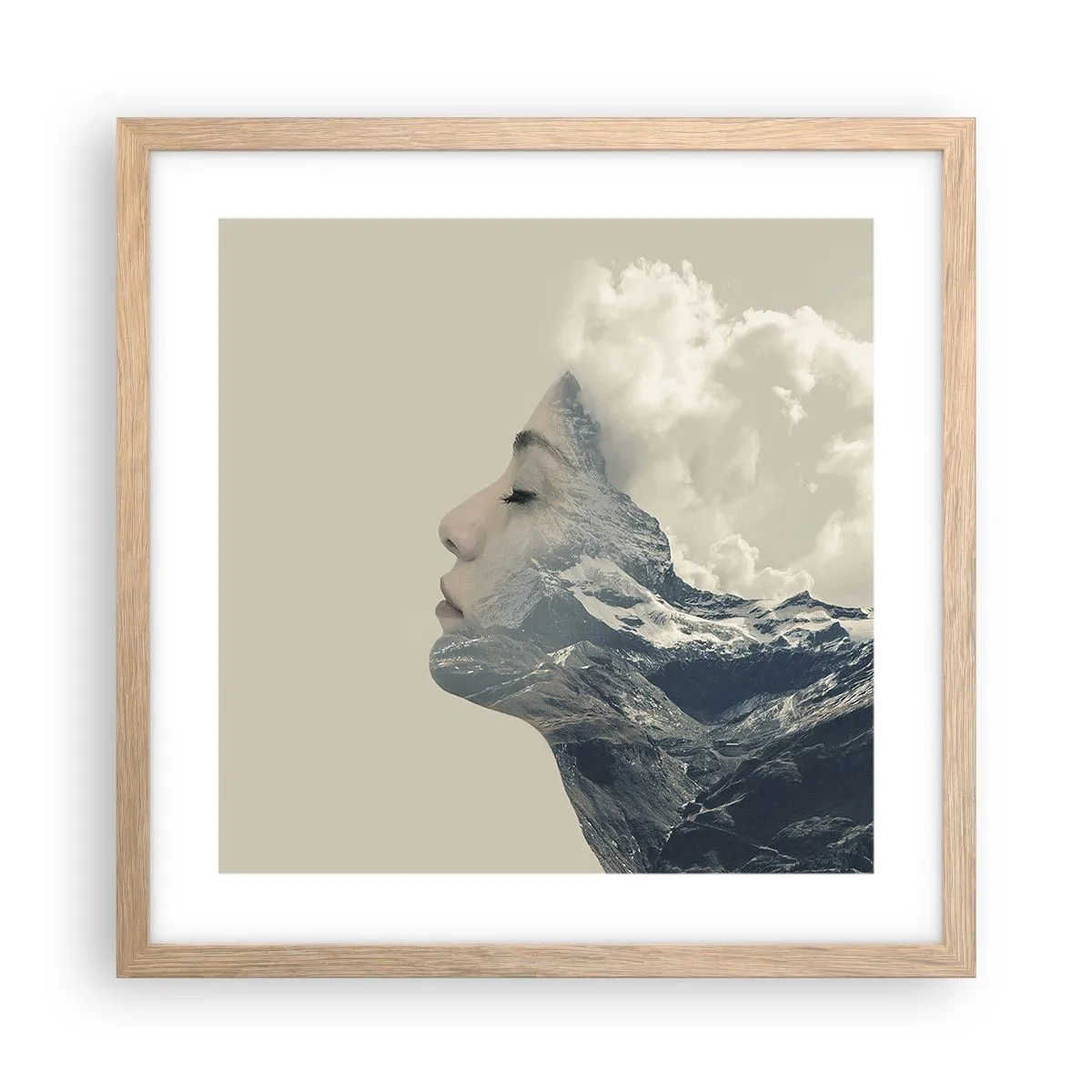 Een poster in een licht eiken lijst - De schoonheid van de elementen - 40x40 cm