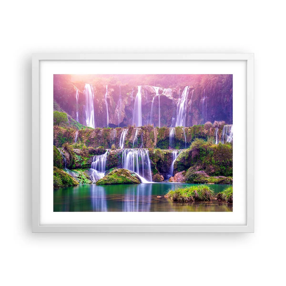 Poster in een witte lijst - Trap naar de hemel - 50x40 cm