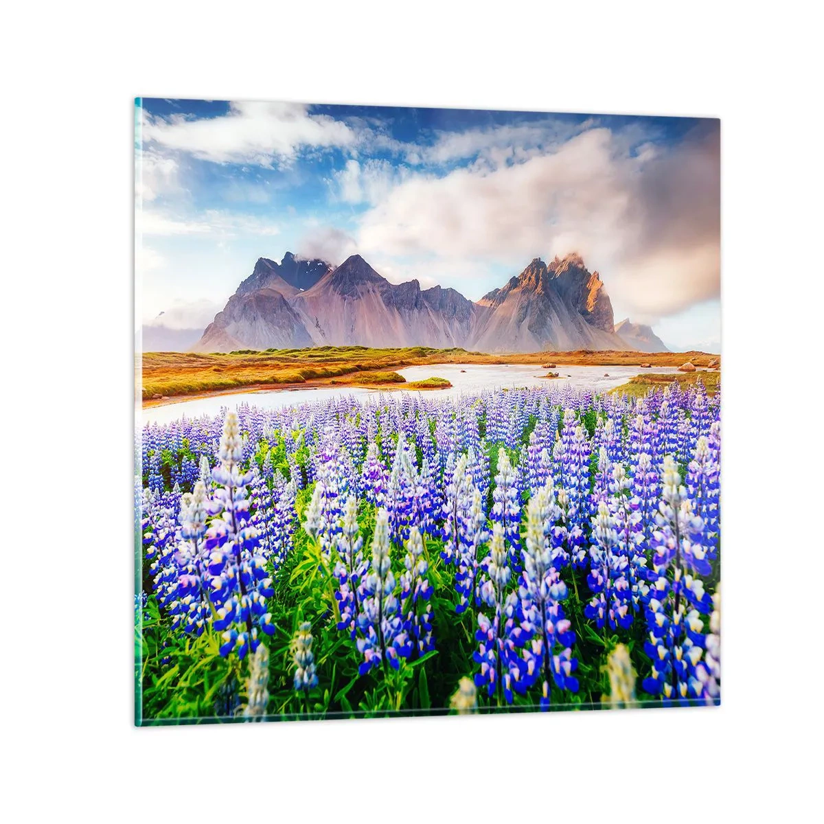 Schilderen op glas - Kracht en soberheid naast zachtheid - 70x70 cm