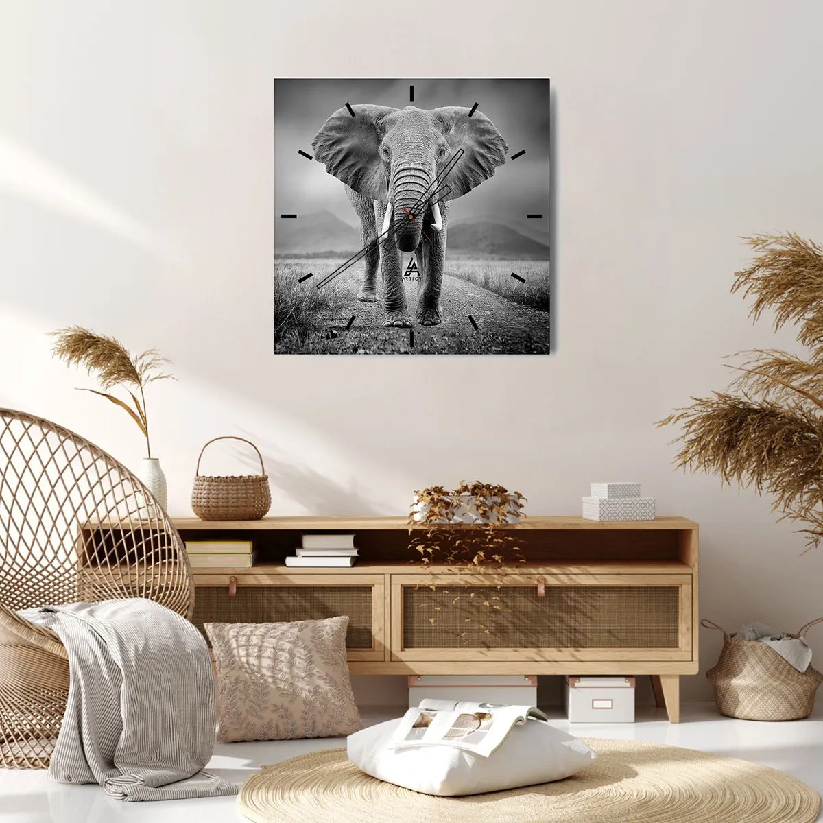 Wandklok - Klok - De gastheer heet je welkom - 30x30 cm