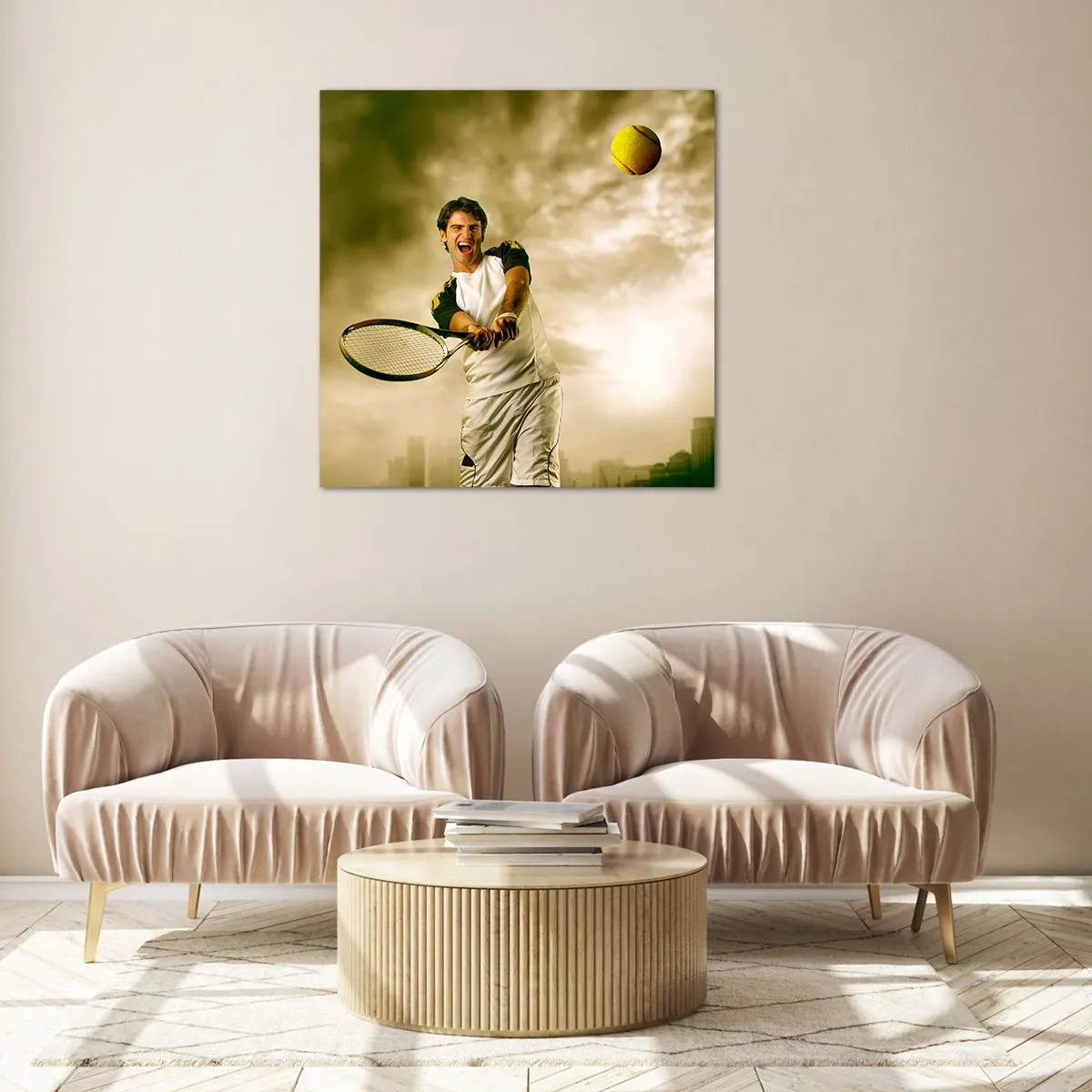 Schilderen op glas - Energie en vreugde - 30x30 cm