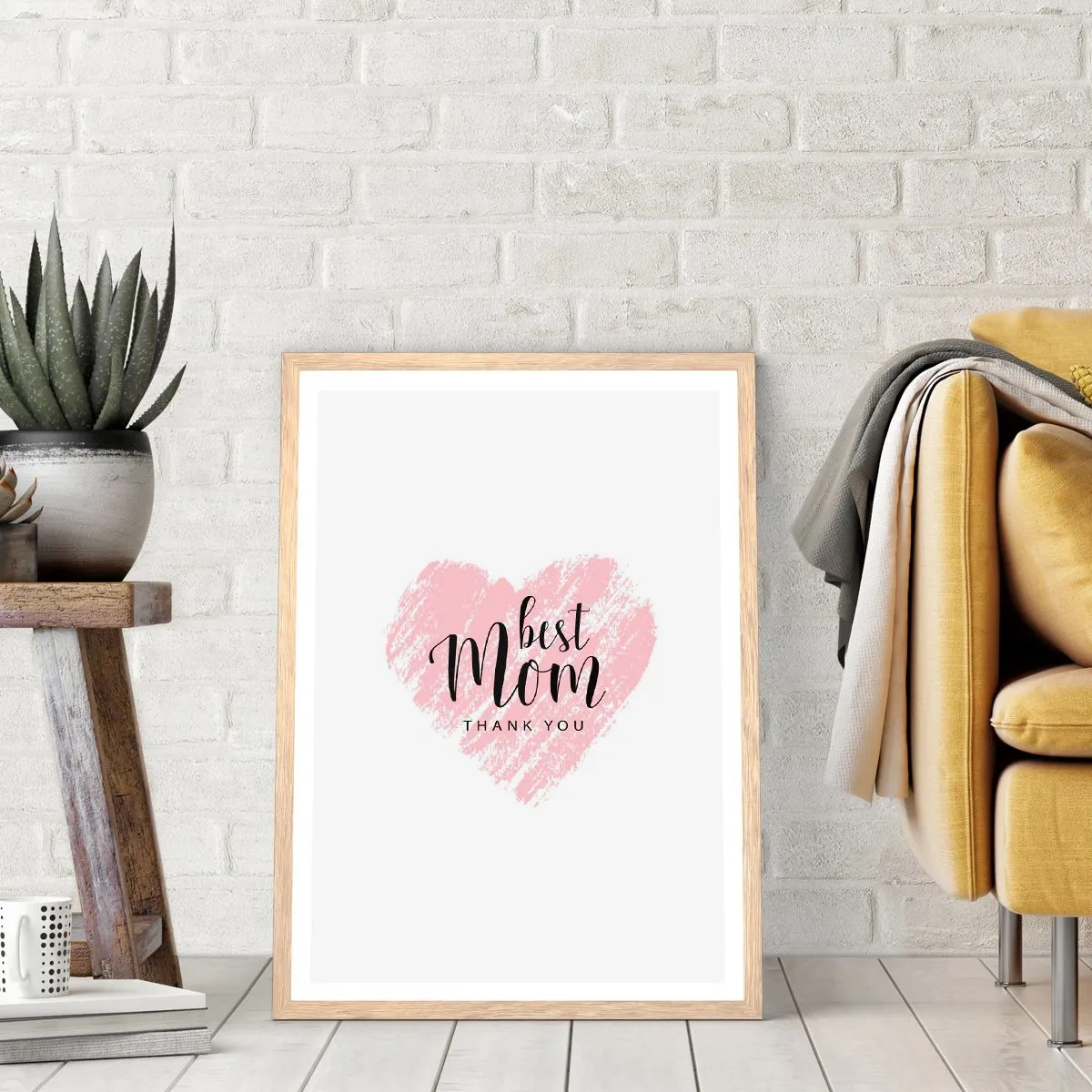 Een poster in een licht eiken lijst - Altijd het juiste moment - 30x40 cm