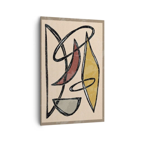 Schilderen op canvas - Compositie – bogen en ovalen - 80x120 cm