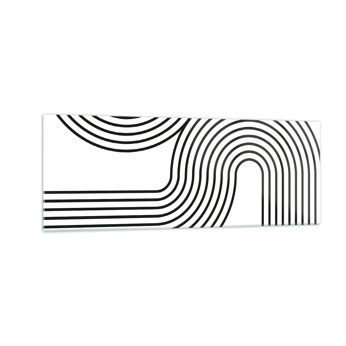 Schilderen op glas - In de bocht - 140x50 cm