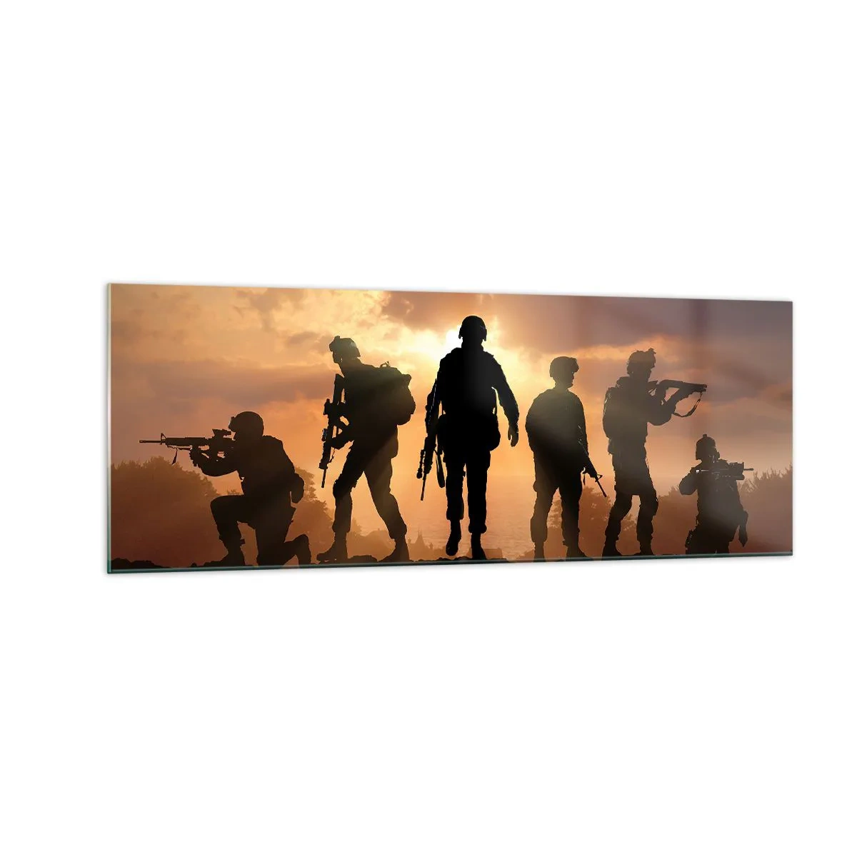 Schilderen op glas - Brothers in arms - 140x50 cm
