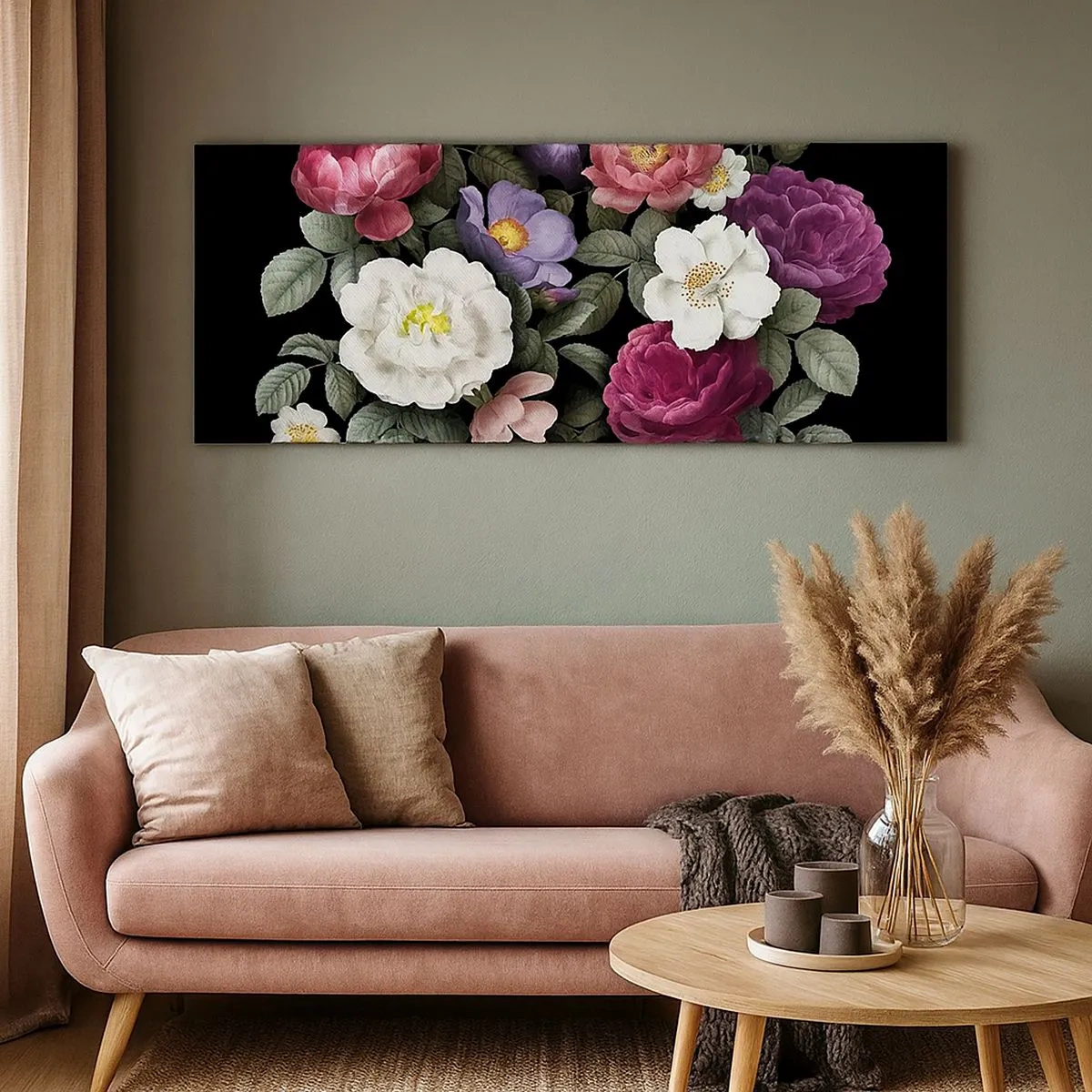 Schilderen op canvas - Uit de Engelse tuin - 100x40 cm