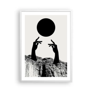 Poster in een witte lijst - Surrealistische compositie: de zon en de rest - 50x70 cm