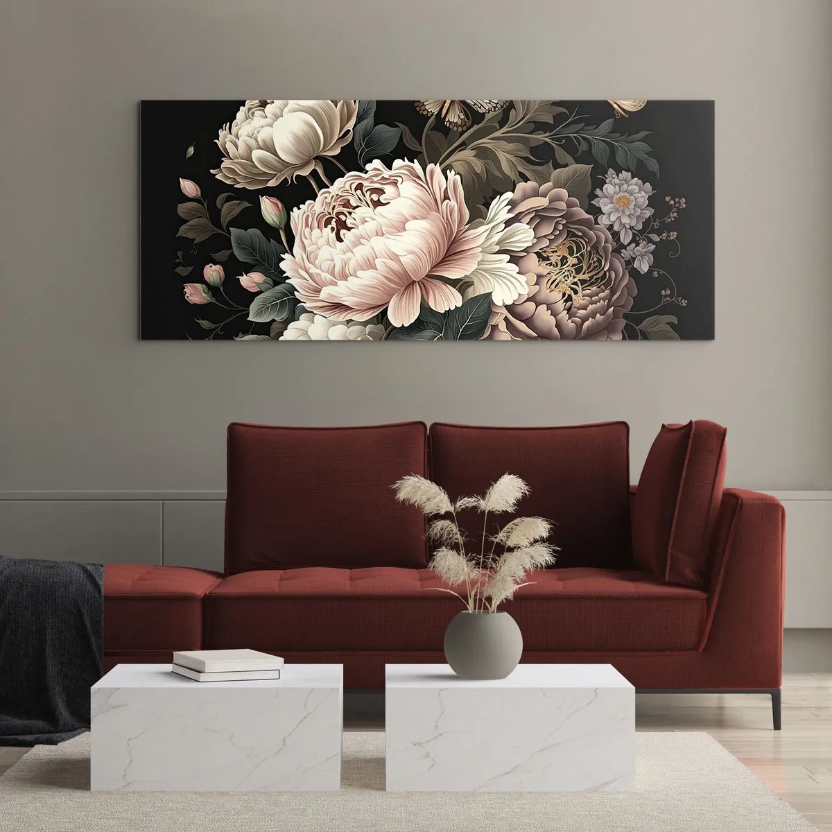 Schilderen op glas - In barokstijl - 100x40 cm
