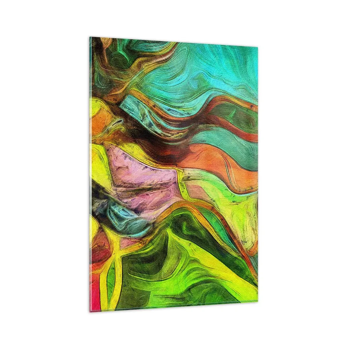 Schilderen op glas - Beweging is leven - 80x120 cm