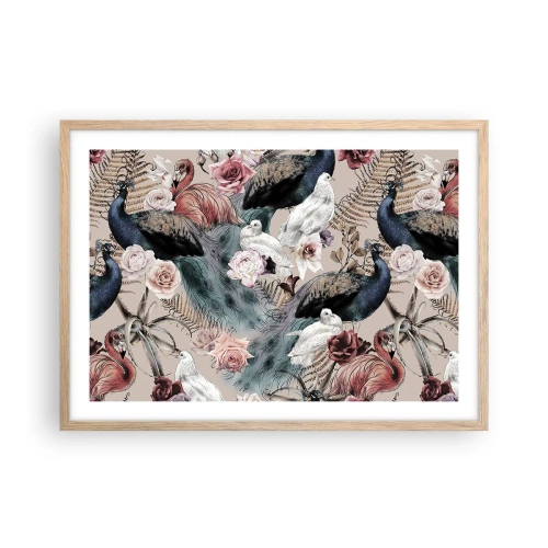 Een poster in een licht eiken lijst - In de paleistuin - 70x50 cm