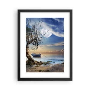 Poster in een zwarte lijst - Is dit het einde of het begin? - 30x40 cm