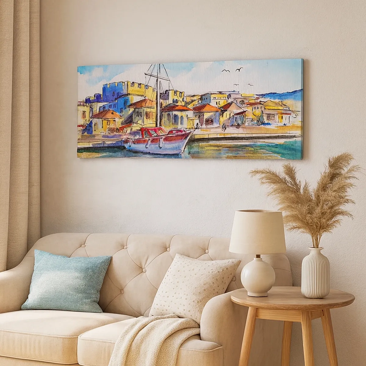 Schilderen op canvas - Regenboogmiddag - 30x30 cm