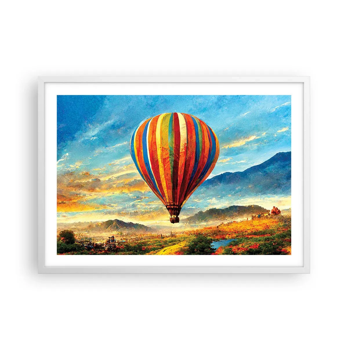 Poster in een witte lijst - In stilte zie je meer - 70x50 cm