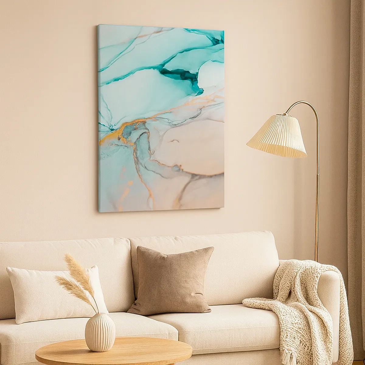 Schilderen op canvas - Een dans van vormen en kleuren - 50x70 cm