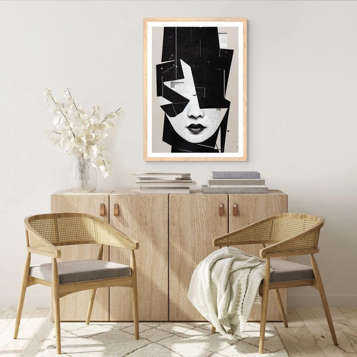 Een poster in een licht eiken lijst - Diep verborgen - 50x70 cm