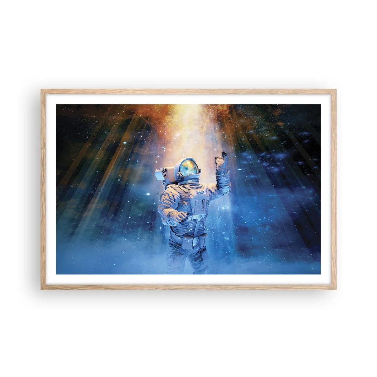 Een poster in een licht eiken lijst - Eindelijk aan het einde - 91x61 cm
