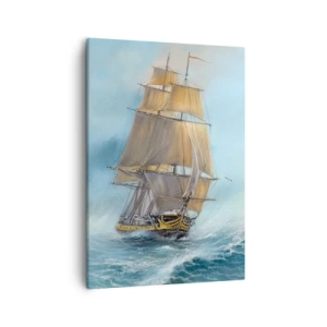 Schilderen op canvas - Haasten over de golven - 50x70 cm