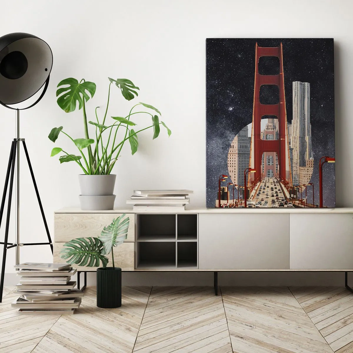 Schilderen op canvas - Altijd in het centrum - 50x70 cm