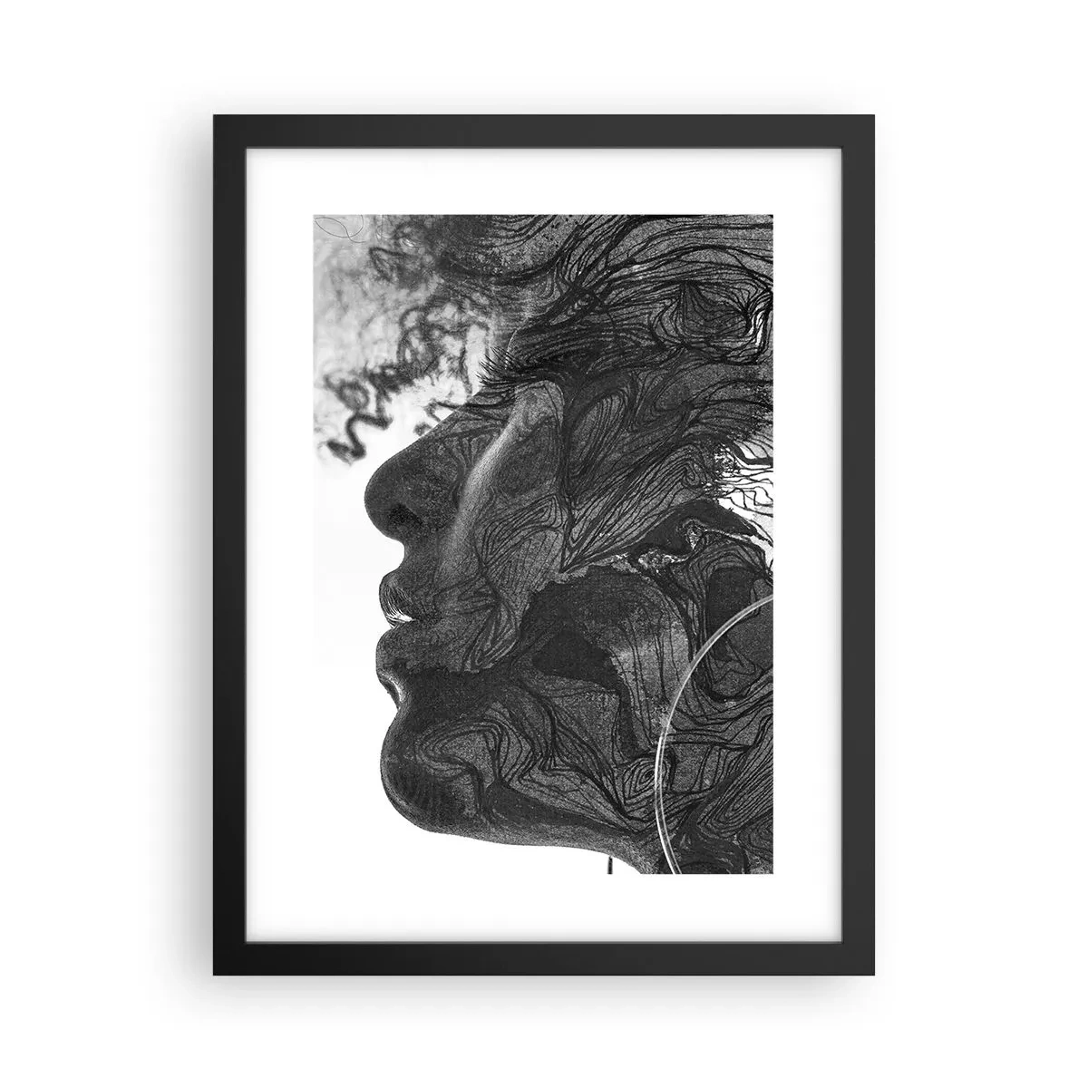 Poster in een zwarte lijst - Verstrikt in dromen - 30x40 cm