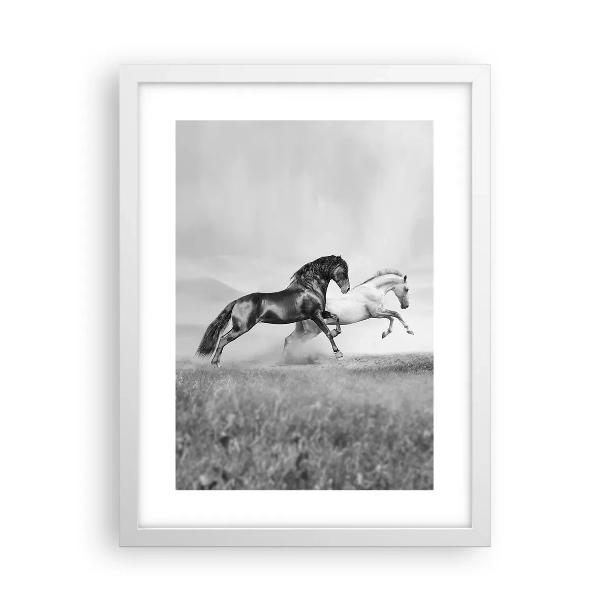 Poster in een witte lijst - Engelen en duivels - 30x40 cm