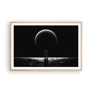 Een poster in een licht eiken lijst - Oog in oog - 91x61 cm