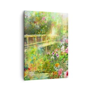 Schilderen op canvas - Een brug van lentezuchten - 50x70 cm