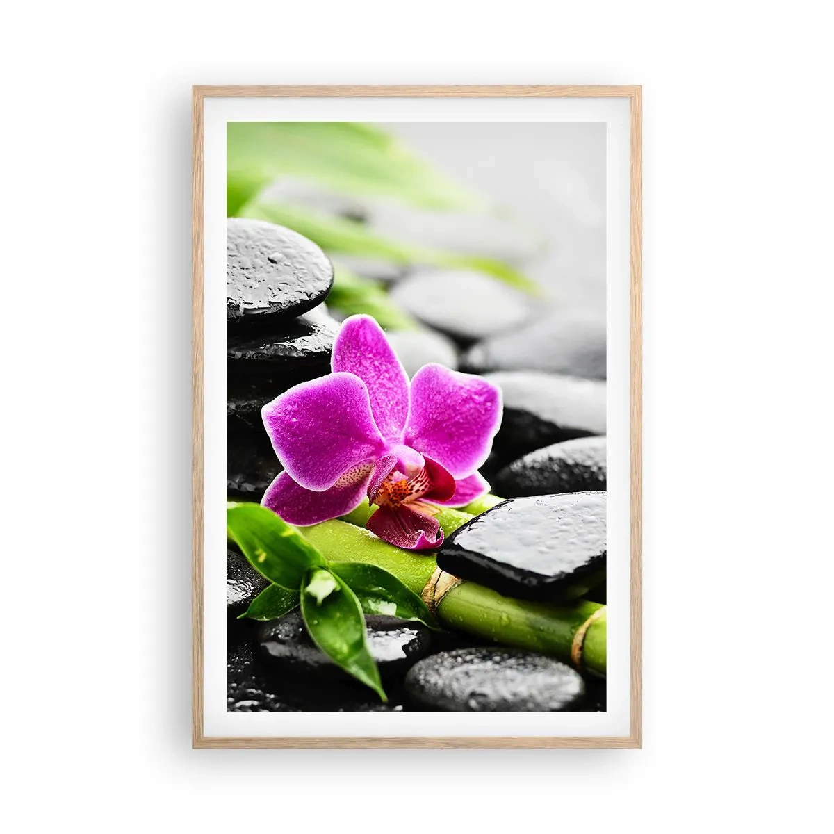 Een poster in een licht eiken lijst - In een vrede evenwicht - 61x91 cm