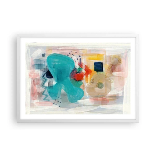 Poster in een witte lijst - Kleurrijk spel - 70x50 cm