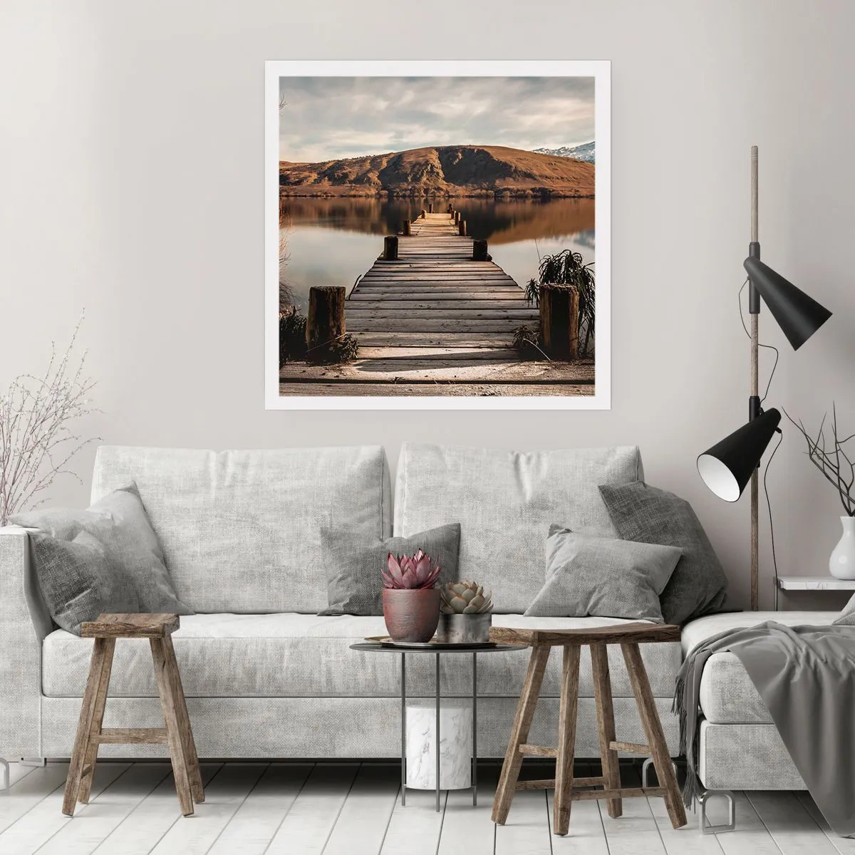 Poster - Landschap in stilte - 40x40 cm