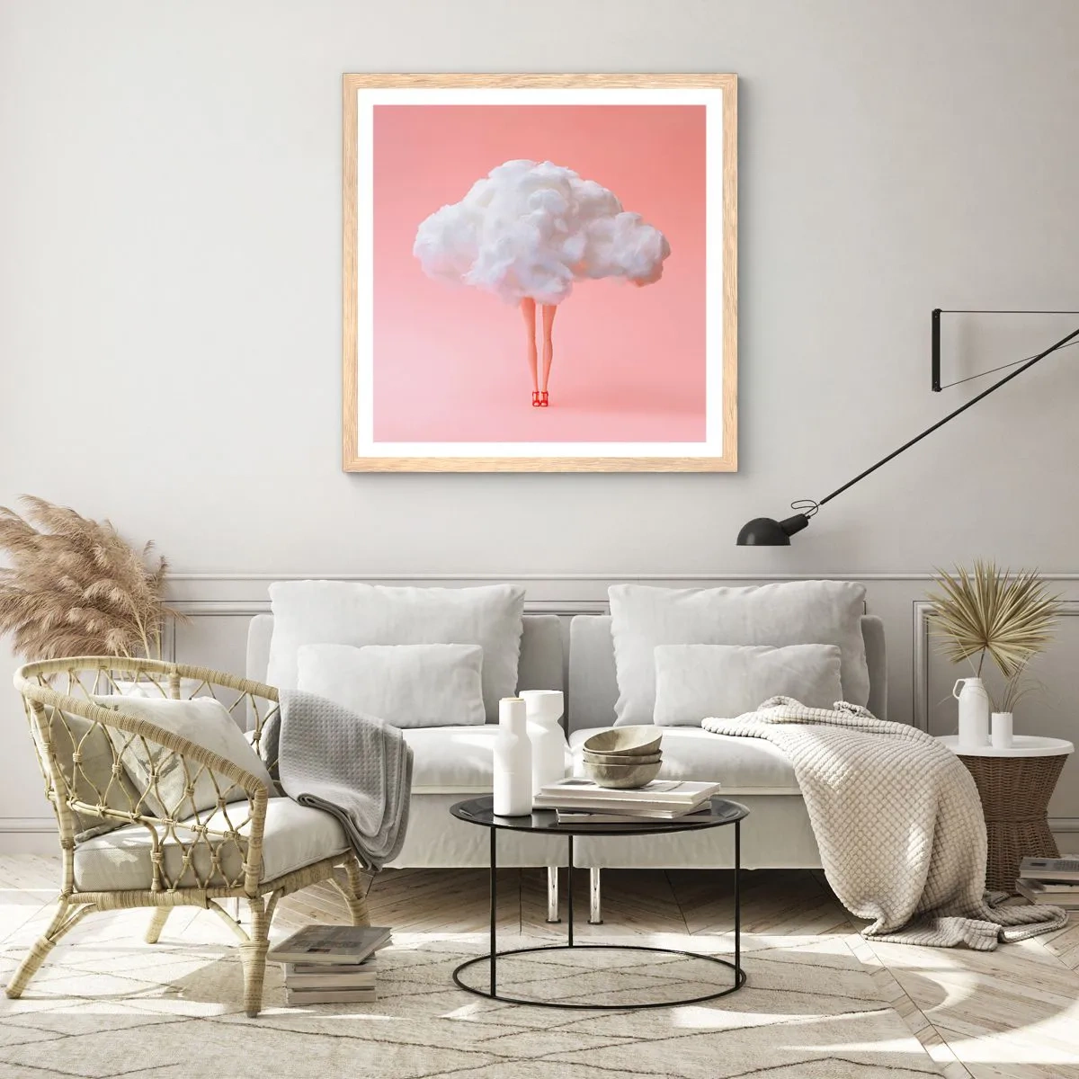 Een poster in een licht eiken lijst - Zoete belofte - 40x40 cm