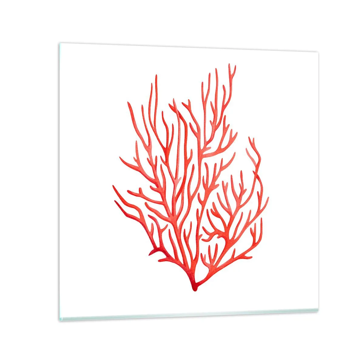 Schilderen op glas - Koraal filigraan - 30x30 cm