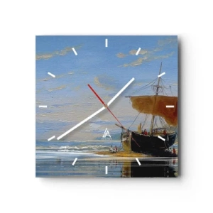 Wandklok - Klok - Water, bodem, lucht - 30x30 cm