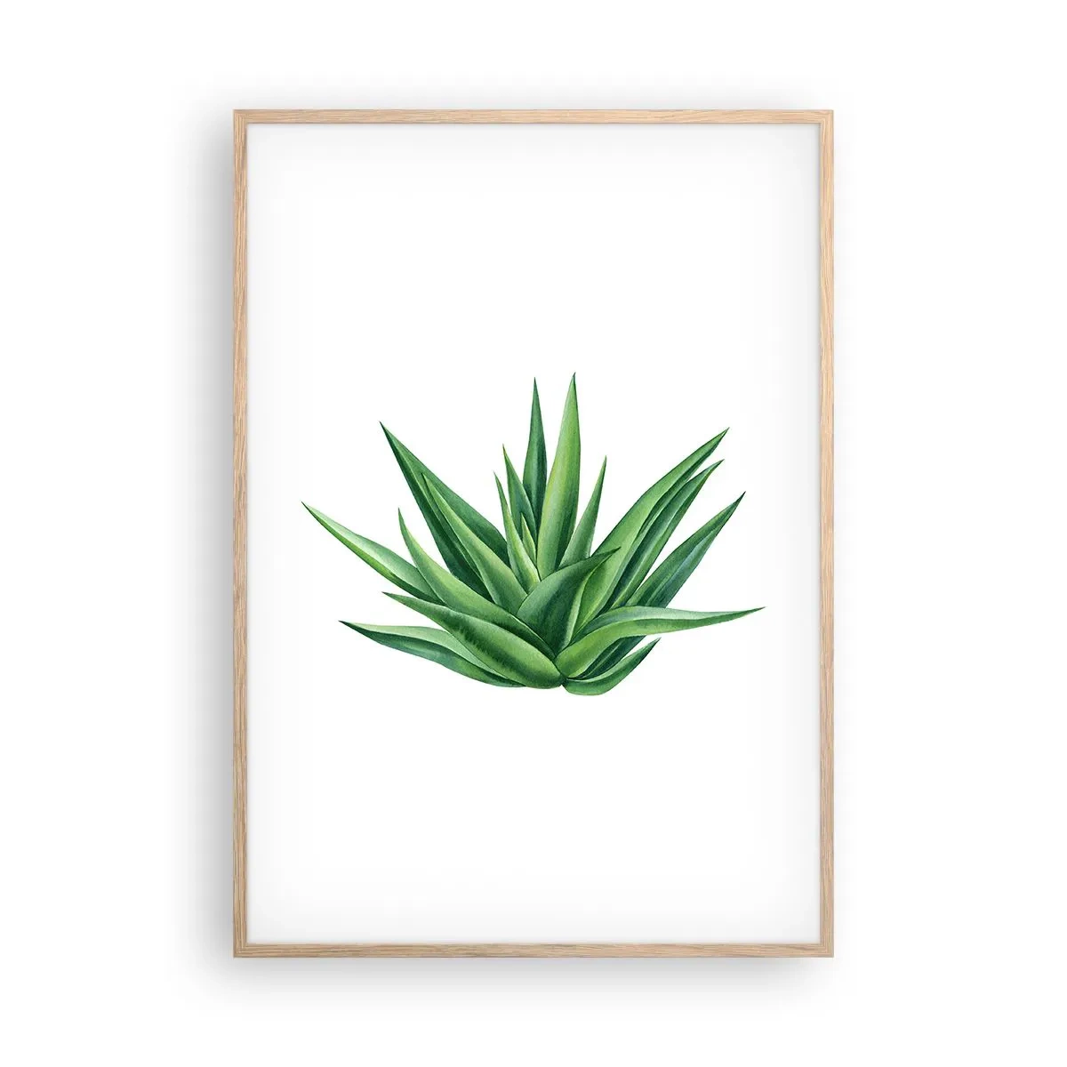 Een poster in een licht eiken lijst - Groen – kracht – leven - 70x100 cm